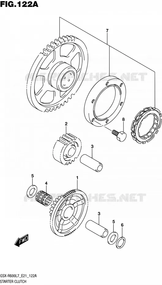 ROUE LIBRE DE DEMARREUR Suzuki MOTO 600 GSX-R 2017  GSX-R600 L7 (E21)
