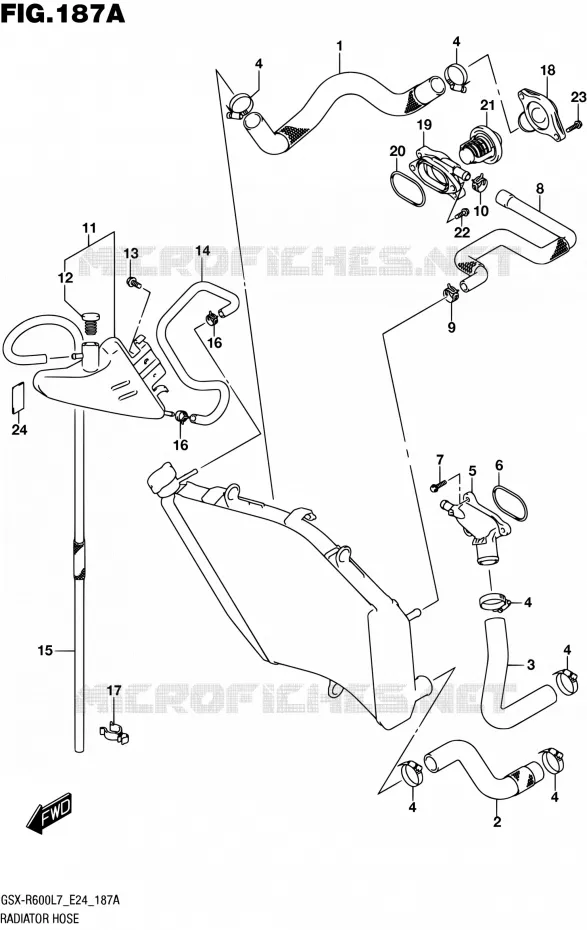 DURITE DE RADIATEUR Suzuki MOTO 600 GSX-R 2017  GSX-R600 L7 (E24)
