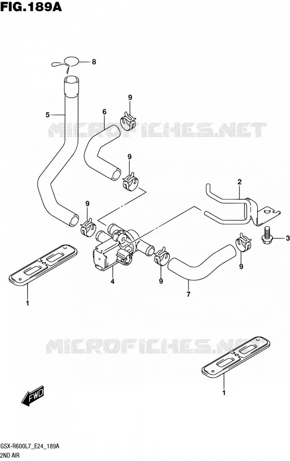 SYSTEME RECYCLAGE GAZ ECHAPPEMENT Suzuki MOTO 600 GSX-R 2017  GSX-R600 L7 (E24)