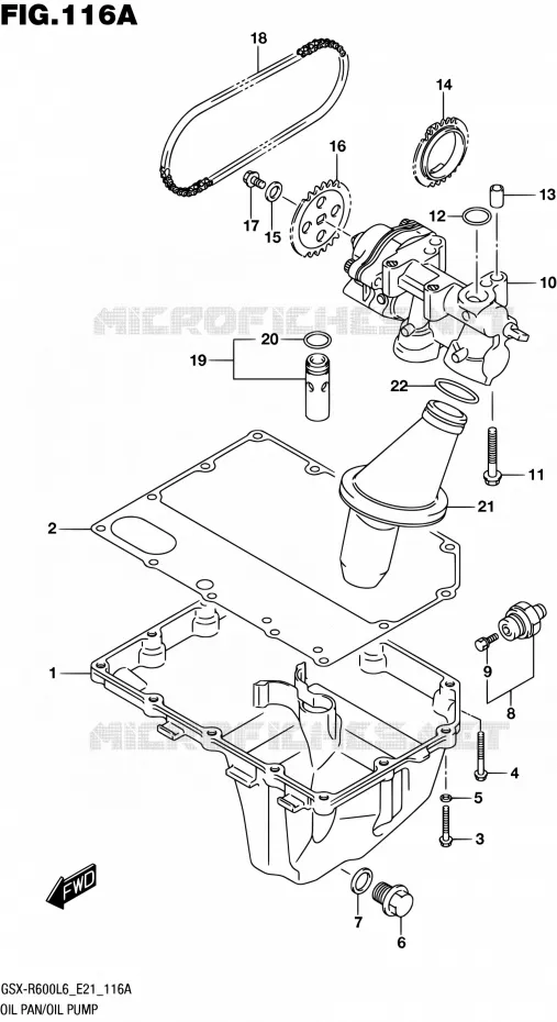 CARTER INFERIEUR - POMPE A HUILE Suzuki MOTO 600 GSX-R 2016  GSX-R600UF L6 (E21)