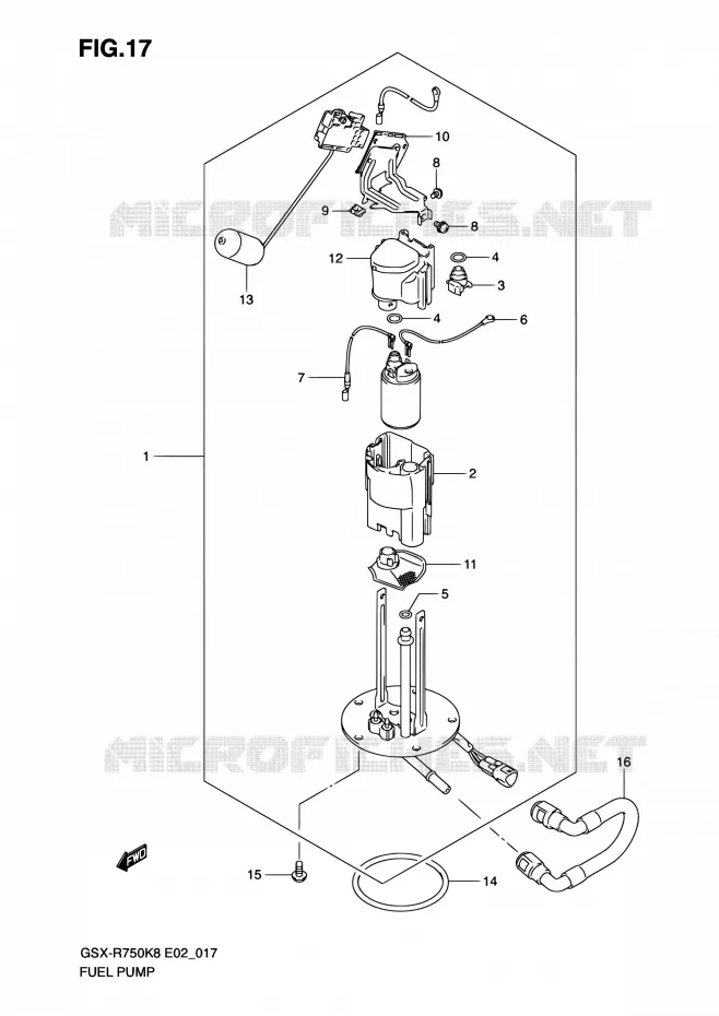 POMPE A ESSENCE Suzuki MOTO 750 GSX-R 2010  GSX-R750 L0 (E02,E19)