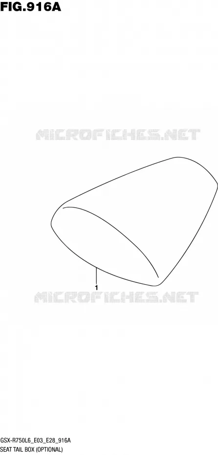 CAPOT DE SELLE (OPTIONAL) Suzuki MOTO 750 GSX-R 2016  GSX-R750 L6 (E03,E28,E33)