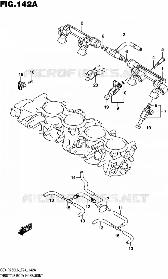 SYSTÈME D'INJECTION Suzuki MOTO 750 GSX-R 2016  GSX-R750 L6 (E24)