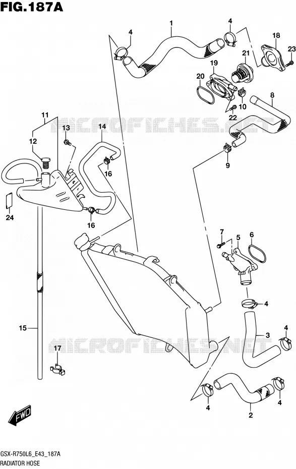 DURITE DE RADIATEUR Suzuki MOTO 750 GSX-R 2016  GSX-R750 L6 (E43)