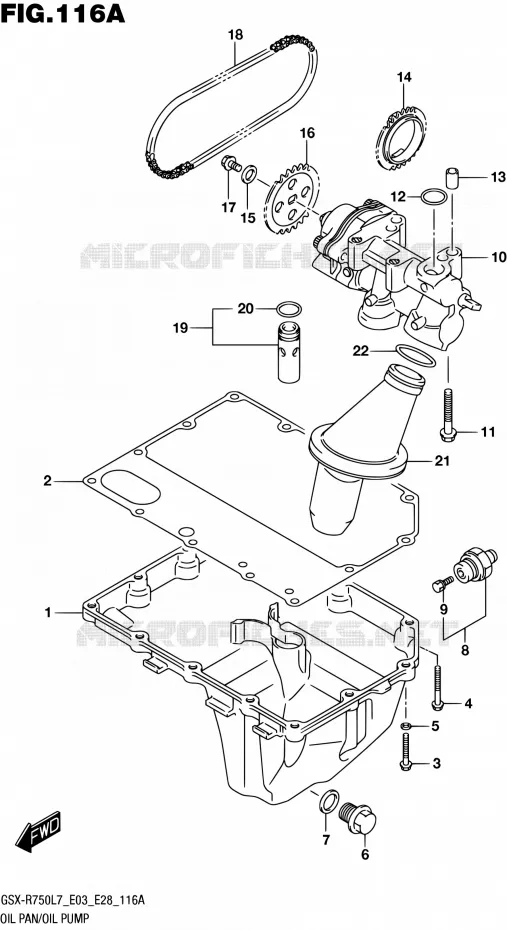 CARTER INFERIEUR - POMPE A HUILE Suzuki MOTO 750 GSX-R 2017  GSX-R750 L7 (E03,E28,E33)