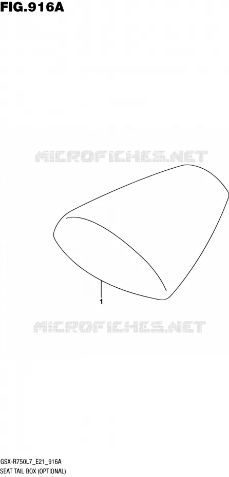 CAPOT DE SELLE (OPTIONAL) Suzuki MOTO 750 GSX-R 2017  GSX-R750 L7 (E21)