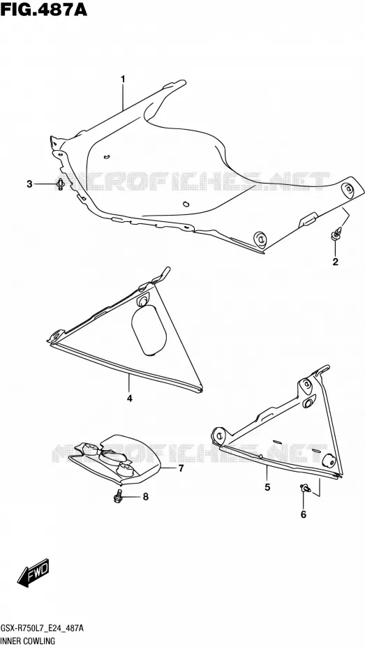 CARENAGES INTERIEURS Suzuki MOTO 750 GSX-R 2017  GSX-R750 L7 (E24)