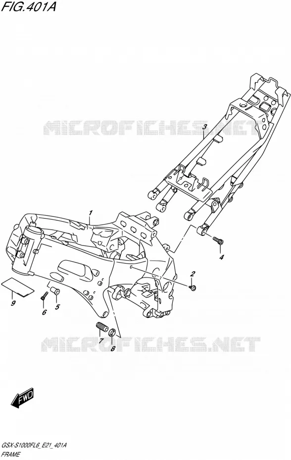 CADRE Suzuki MOTO 1000 GSX-S 2016  GSX-S1000F L6 (E21)