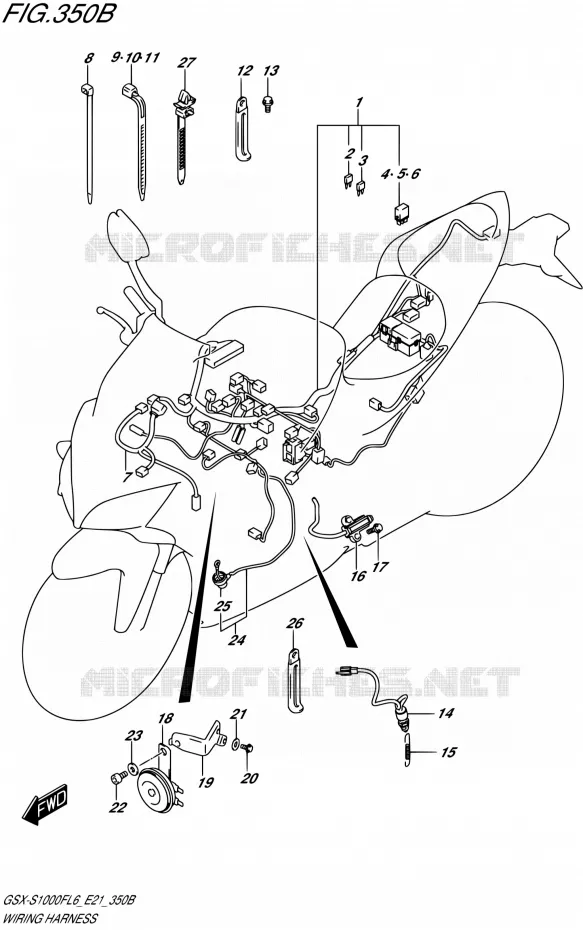 FAISCEAU ELECTRIQUE (GSX-S1000FUFL6 E21) Suzuki MOTO 1000 GSX-S 2016  GSX-S1000F L6 (E21)
