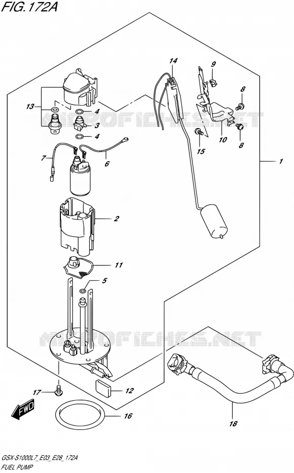 POMPE A ESSENCE Suzuki MOTO 1000 GSX-S 2017  GSX-S1000 L7 (E33)