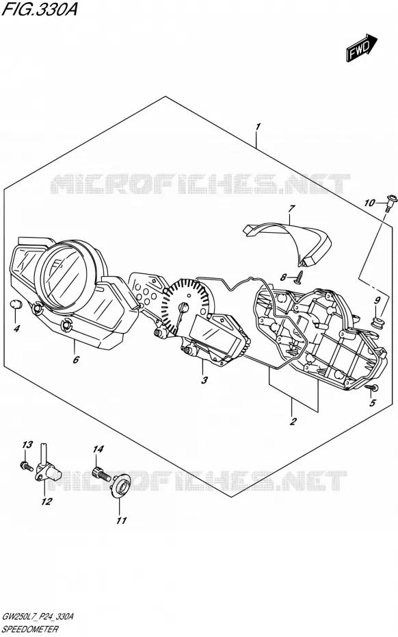 COMPTEUR Suzuki MOTO 250 INAZUMA 2017  GW250 L7 (P24)