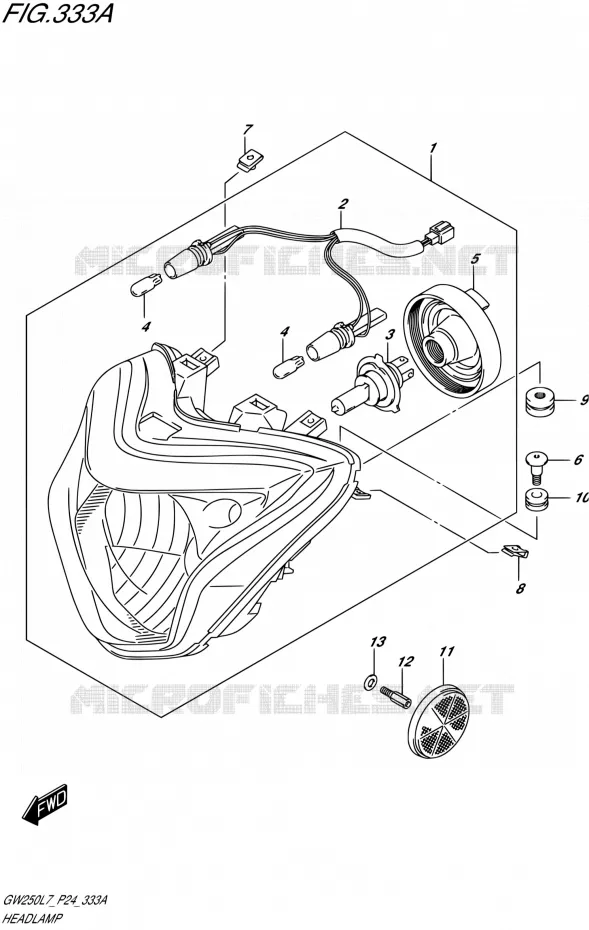PHARE Suzuki MOTO 250 INAZUMA 2017  GW250 L7 (P24)