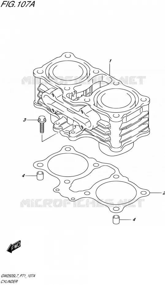CYLINDRE Suzuki MOTO 250 INAZUMA 2017  GW250S L7 (P71)