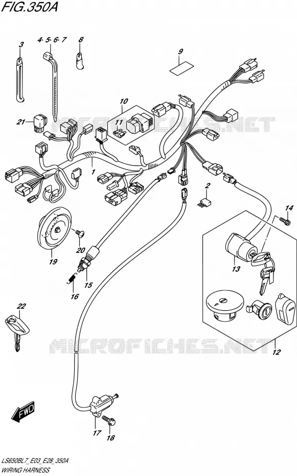 FAISCEAU ELECTRIQUE (LS650BL7 E03) Suzuki MOTO 650 BOULEVARD 2017  LS650B L7 (E03,E28,E33)