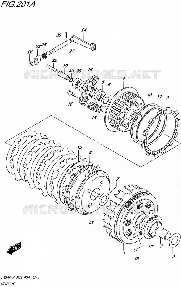 EMBRAYAGE Suzuki MOTO 650 BOULEVARD 2016  LS650 L6 (E03,E28,E33)