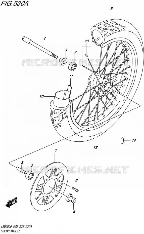 ROUE AVANT Suzuki MOTO 650 BOULEVARD 2016  LS650 L6 (E03,E28,E33)