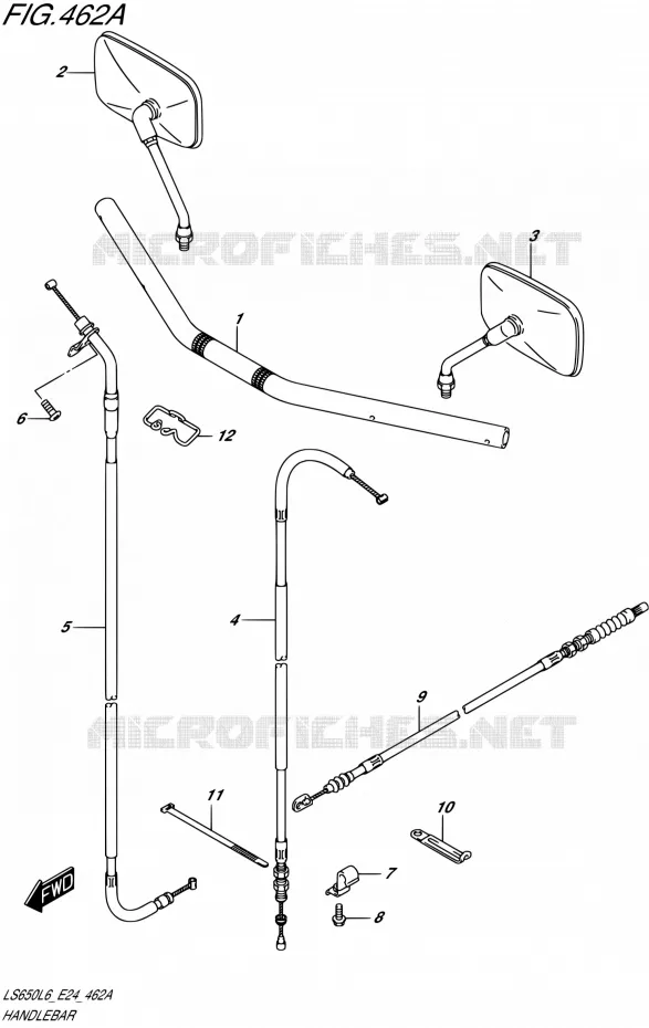 GUIDON Suzuki MOTO 650 SAVAGE 2016  LS650 L6 (E24)