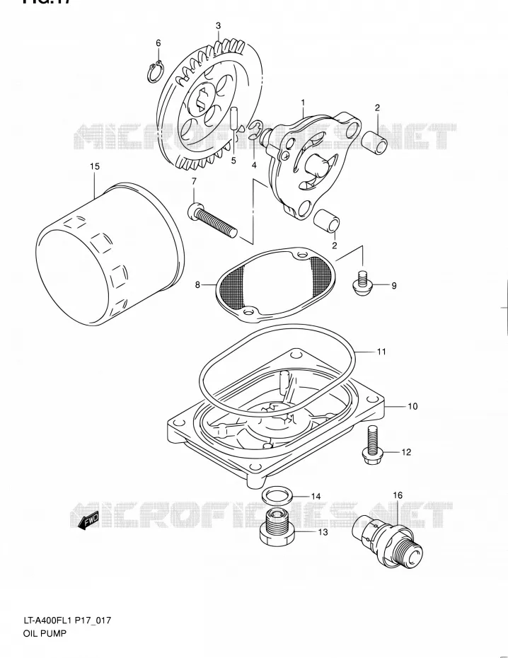 POMPE A HUILE Suzuki QUAD 400 KINGQUAD 2011  LT-A400F L1 (P17,P24)