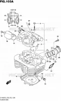 CULASSE (LT A400FL5 P28) pour Suzuki KINGQUAD 400 2015