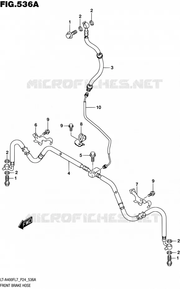 DURITE DE FREIN AVANT Suzuki QUAD 400 KINGQUAD 2017  LT-A400F L7 (P24)