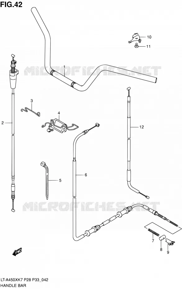 GUIDON Suzuki QUAD 450 KINGQUAD 2010  LT-A450X L0 (P03,P28,P33)