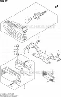 ENSEMBLE FEU ARRIERE (LT A500XL3 P17) pour Suzuki KINGQUAD 500 2013