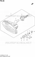 ENSEMBLE FEU ARRIERE (LT A500XL3 P24) pour Suzuki KINGQUAD 500 2013