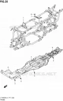 CADRE pour Suzuki KINGQUAD 500 2014