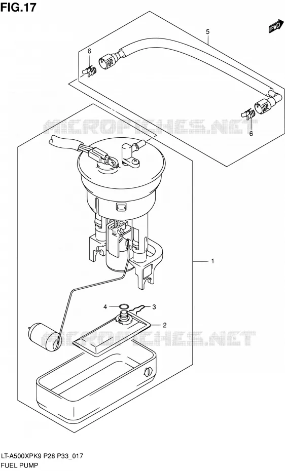 POMPE A ESSENCE Suzuki QUAD 500 KINGQUAD 2010  LT-A500XP L0/LT-A500XPZ L0 (P28,P33)