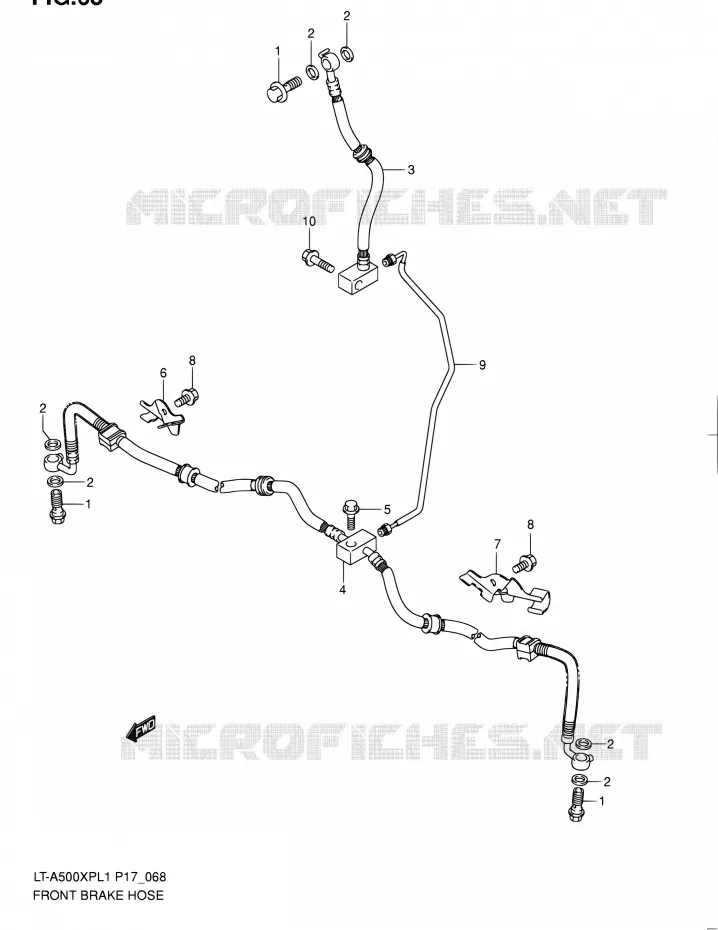 DURITE DE FREIN AVANT Suzuki QUAD 500 KINGQUAD 2011  LT-A500XP L1 (P17,P24)