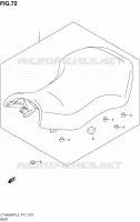 SELLE (LT A500XPL3 P24) pour Suzuki KINGQUAD 500 2013