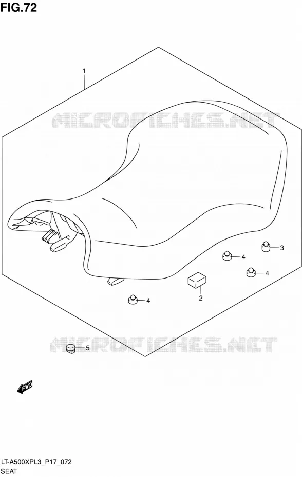 SELLE (LT-A500XPL3 P24) Suzuki QUAD 500 KINGQUAD 2013  LT-A500XP L3/LT-A500XPZ L3 (P17,P24)
