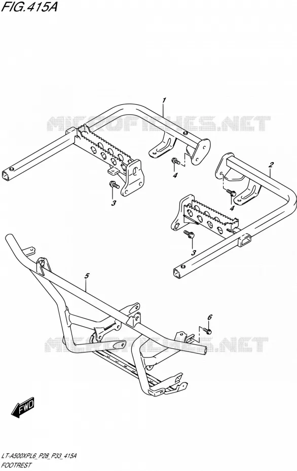 REPOSE PIED Suzuki QUAD 500 KINGQUAD 2016  LT-A500XP L6/LT-A500XPZ L6 (P28,P33)