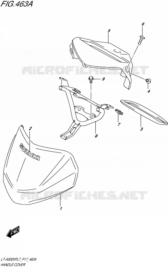 CARENAGE TETE DE FOURCHE Suzuki QUAD 500 KINGQUAD 2017  LT-A500XP L7 (P17)