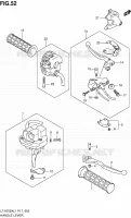 ENSEMBLE LEVIERS   POIGNEES pour Suzuki KINGQUAD 750 2011
