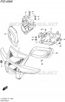 PARE CHOC AVANT   ENTOURAGE DE PHARE pour Suzuki KINGQUAD 750 2015
