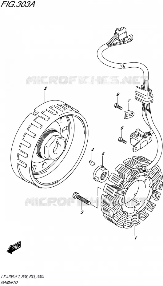 ALLUMAGE ROTOR - STATOR Suzuki QUAD 750 KINGQUAD 2017  LT-A750X L7 (P28,P33)