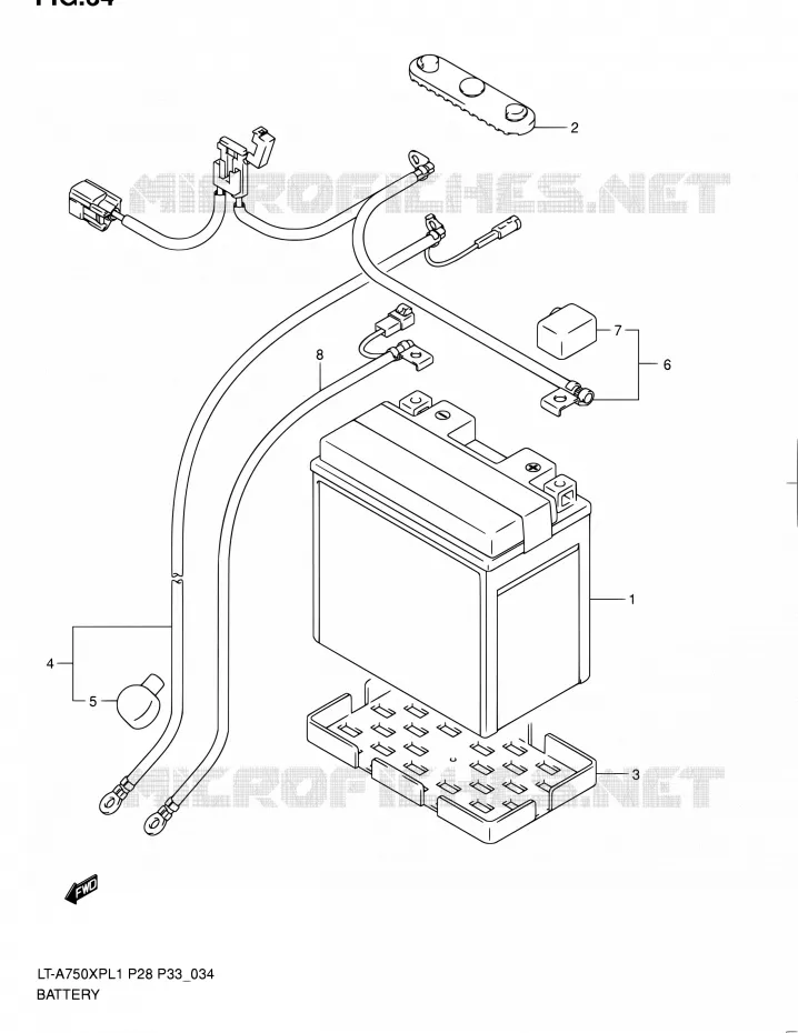 BATTERIE Suzuki QUAD 750 KINGQUAD 2011  LT-A750XP L1/LT-A750XPZ L1 (P02,P28,P33)