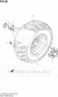 ROUE ARRIERE DROITE (LT A750XPL2 P28) pour Suzuki KINGQUAD 750 2012