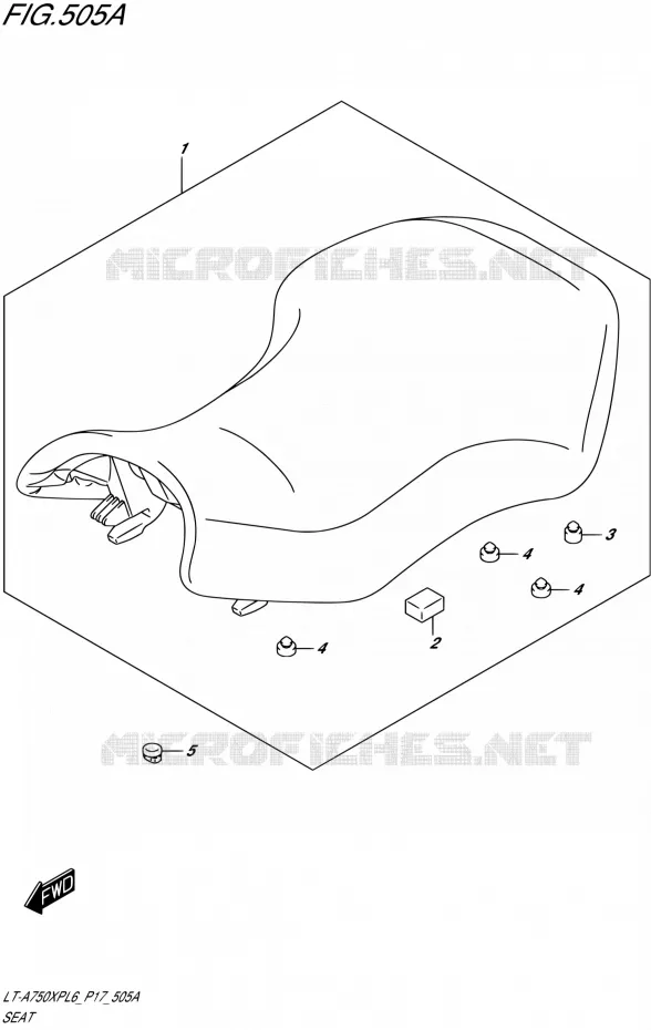 SELLE Suzuki QUAD 750 KINGQUAD 2016  LT-A750XP L6/LT-A750XPZ L6 (P17)