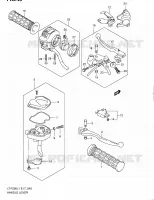 ENSEMBLE LEVIERS   POIGNEES (LT F250L1 E17) pour Suzuki OZARK 250 2011