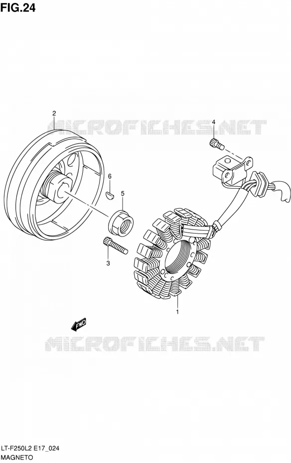 ALLUMAGE ROTOR - STATOR Suzuki QUAD 250 OZARK 2012  LT-F250 L2 (E17,E24)