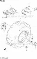 ROUE ARRIERE GAUCHE (LT F250L3 E17) pour Suzuki OZARK 250 2013