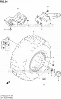 ROUE ARRIERE GAUCHE (LT F250L3 E24) pour Suzuki OZARK 250 2013