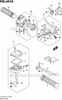 ENSEMBLE LEVIERS   POIGNEES pour Suzuki OZARK 250 2016