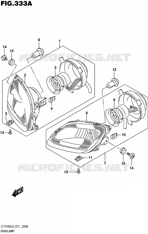 PHARE Suzuki QUAD 250 OZARK 2016  LT-F250 L6 (E71)