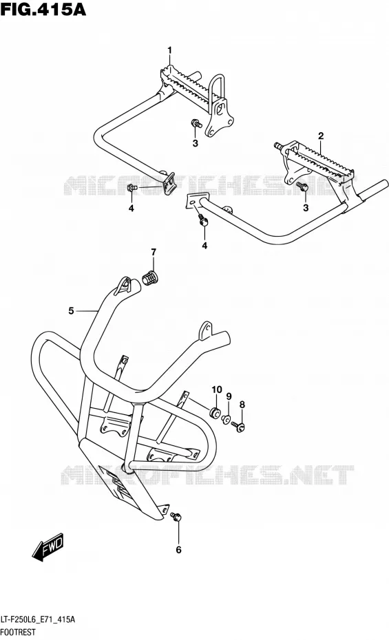 REPOSE PIED Suzuki QUAD 250 OZARK 2016  LT-F250 L6 (E71)