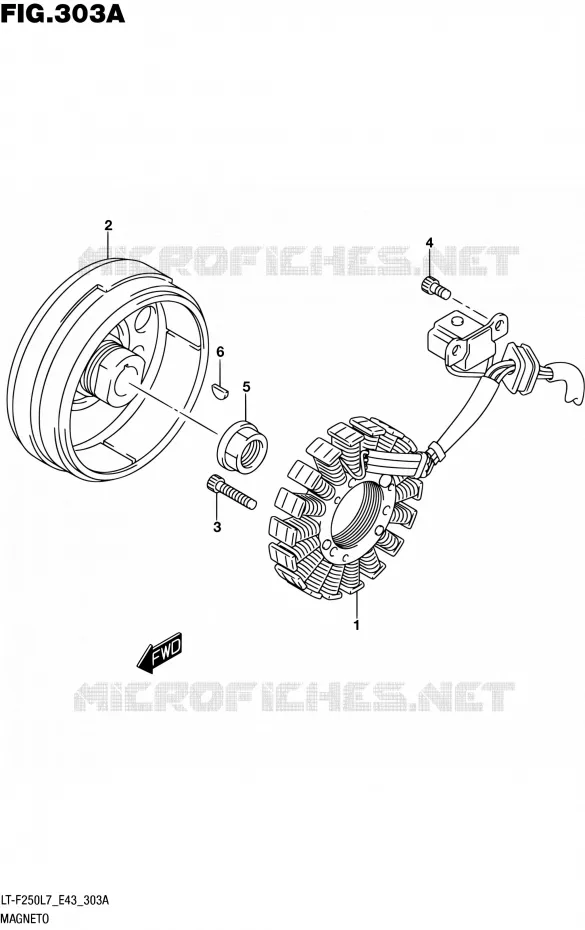 ALLUMAGE ROTOR - STATOR Suzuki QUAD 250 OZARK 2017  LT-F250 L7 (E43)