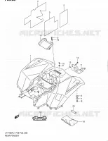 GARDE BOUE ARRIERE (LT F400FZL1 P28) pour Suzuki KINGQUAD 400 2011