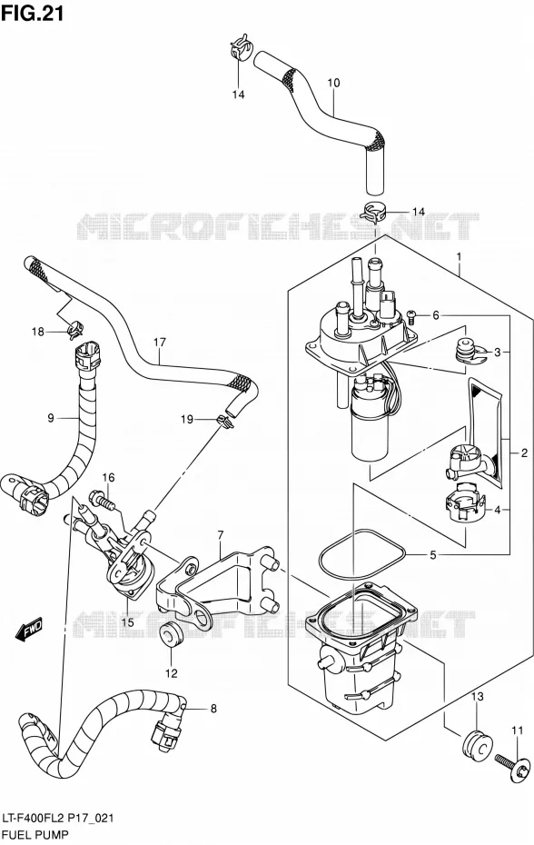POMPE A ESSENCE Suzuki QUAD 400 KINGQUAD 2012  LT-F400F L2/LT-F400FZ L2